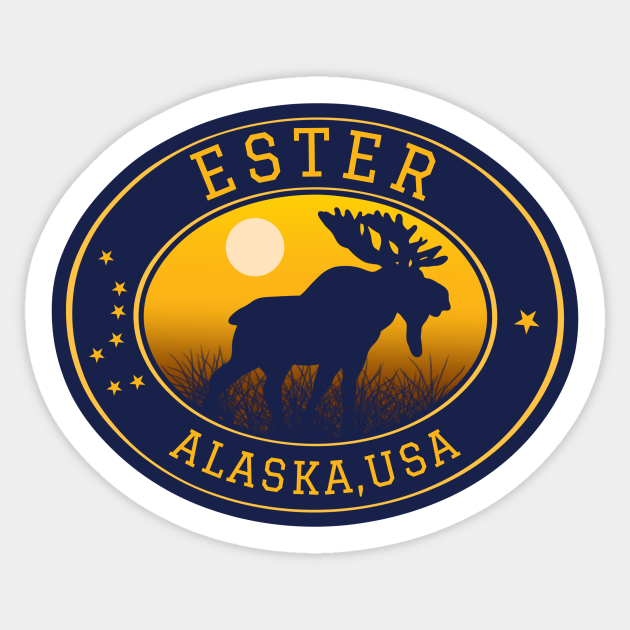 Ester Alaska USA Ester Sticker TeePublic